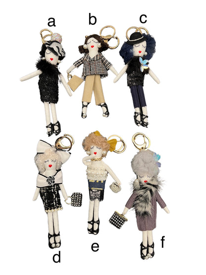 Fashion Doll Keychain Bag Charm