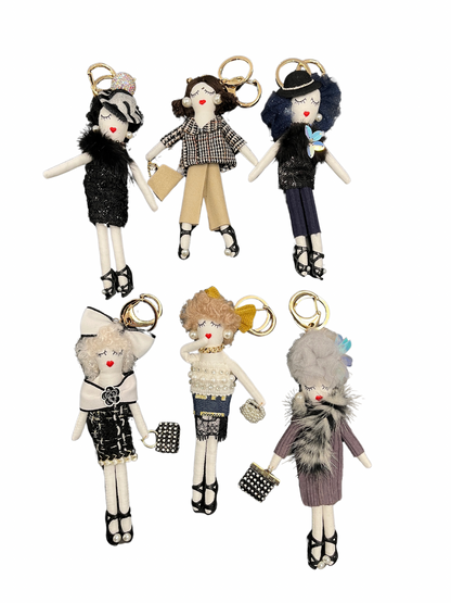 Fashion Doll Keychain Bag Charm